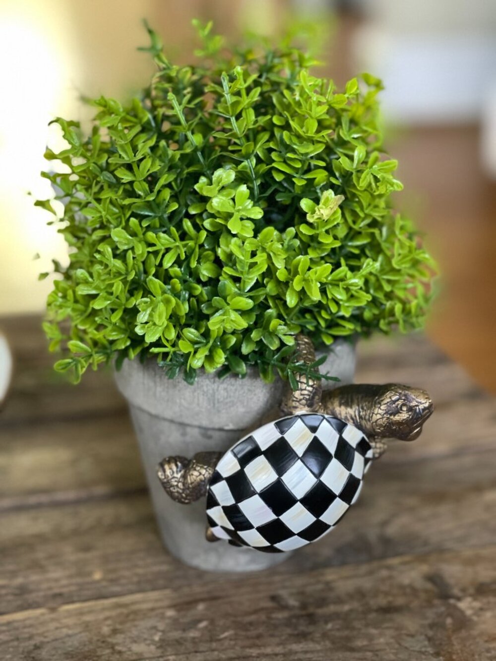 MacKenzie-Childs Turtle Pot Climber-NEW